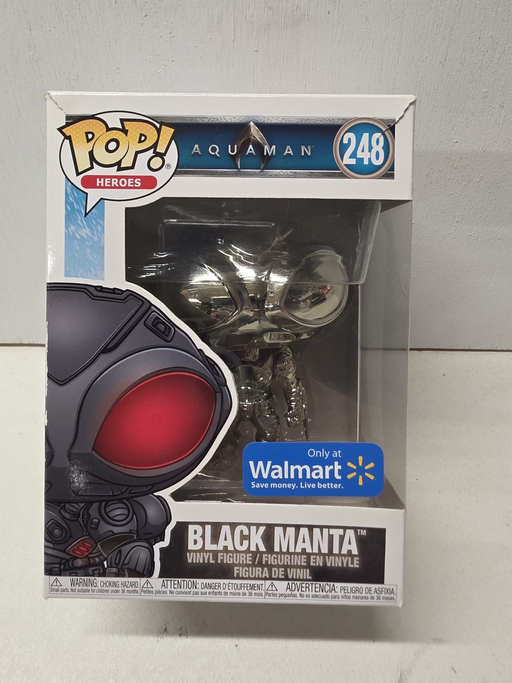 Funko Pop Aquaman Black Manta #248 Chrome Walmart Exclusive 2018